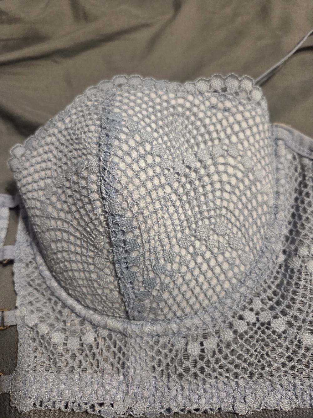 NWOT Adore Me Light Blue Lace Balconette Bra - Picture 4 of 7